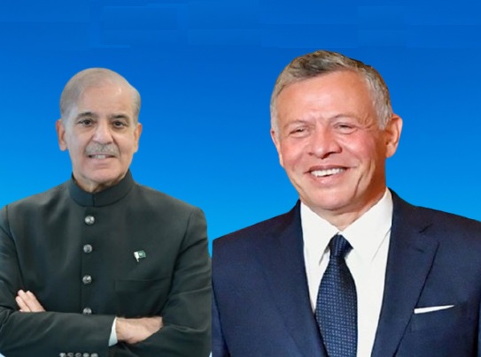 رئيس الوزراء الباكستاني شهباز شريف والملك عبد الله ملك الأردن
