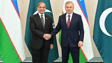 رئيس الوزراء شهباز شريف ورئيس أوزبكستان شوكت ميرضيائيف