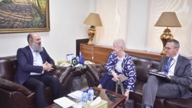 سفير الاتحاد الأوروبي لدى باكستان يلتقي جام كمال خان ويناقش معه التعاون التجاري