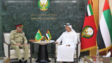 رئيس هيئة الأركان المشتركة الباكستاني يلتقي برئيس الأركان الإماراتي