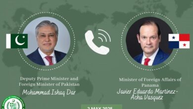 نائب رئيس الوزراء الباكستاني بنما يؤكدان الالتزام بالسلام والأمن الدوليين - وكالة الأنباء الباكستانية