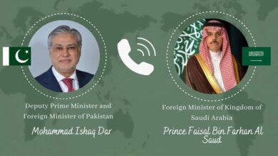 باكستان والسعودية تؤكدان التزامهما بالسلام في المنطقة