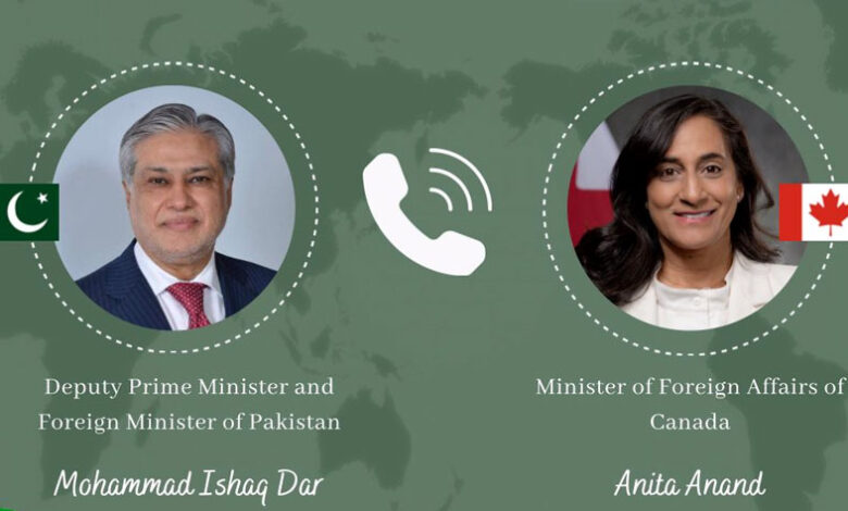 نائب رئيس الوزراء ووزيرة الخارجية الكندية يبحثان تعزيز التجارة الثنائية