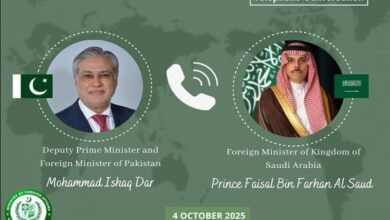 اتصال هاتفي بين باكستان والسعودية بشأن تطورات الأوضاع في غزة