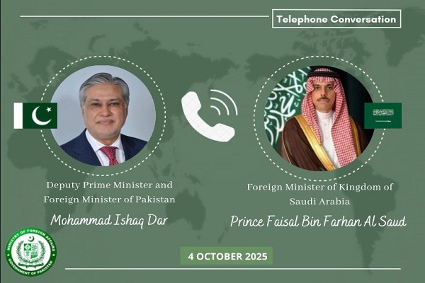 اتصال هاتفي بين باكستان والسعودية بشأن تطورات الأوضاع في غزة