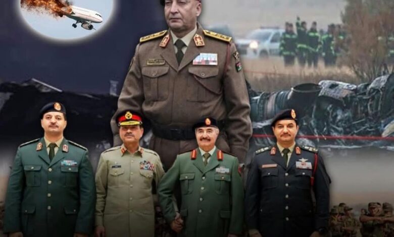 تحطم طائرة من أنقرة إلى طرابلس ومقتل رئيس الأركان