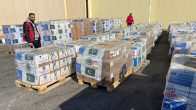 باكستان ترسل الشحنة السابعة من المساعدات الإنسانية إلى غزة عبر مطار العريش