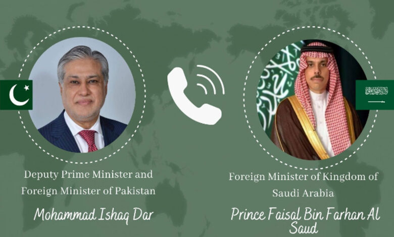 نائب رئيس وزراء باكستاني ووزير خارجية السعودية يبحثان التعاون المشترك