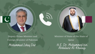 اتصال هاتفي بين إسحاق دار ومحمد الخليفي لبحث التعاون والقضايا المشتركة